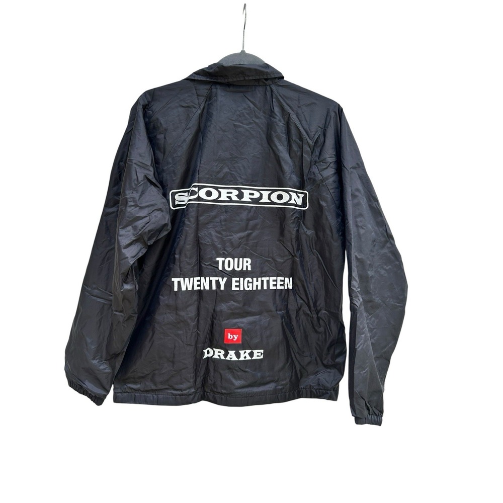 Drake Scorpion Tour 2018 Promo OVO Rap Black Nylon Coach Jacket Mens Small